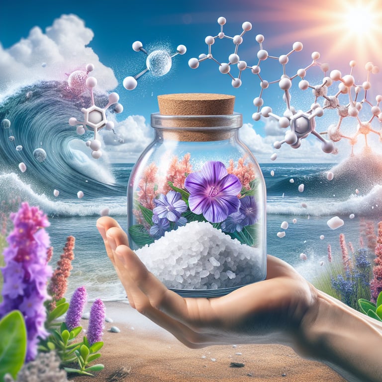 "Assortment of Mayi Salt's Pure Sea Salt showcasing its natural iodine content on a wooden table, emblematic of the article title, Discover the Natural Iodine Content in Mayi Salt's Pure Sea Salt Selection."