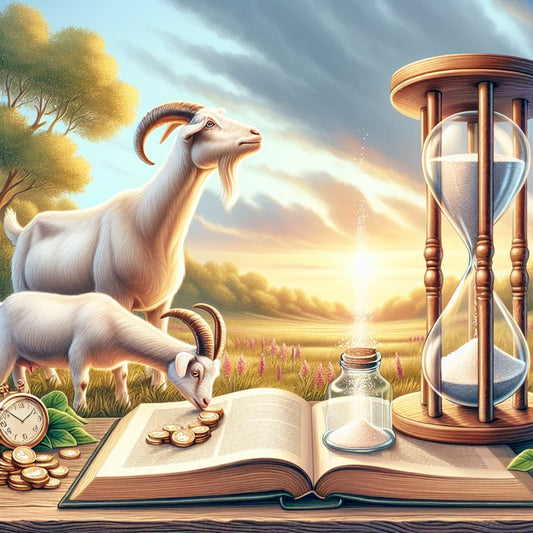"Goat herd gathered around Mayi Salt lick during scheduled selenium supplementation to ensure optimal health - optimal timing for when to give goats selenium illustrated"