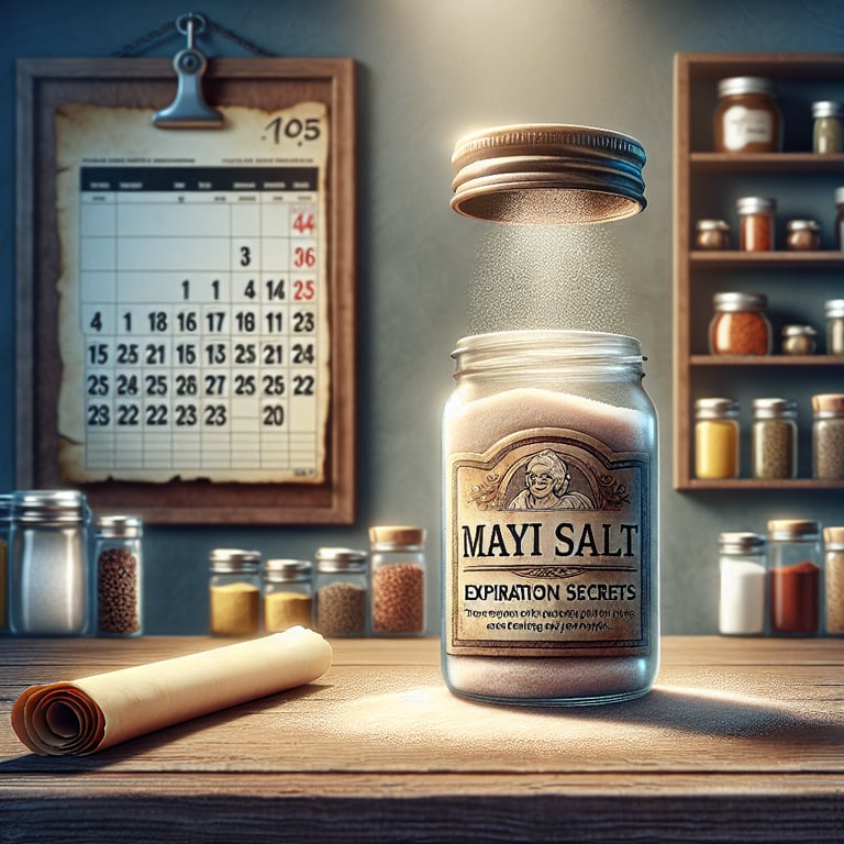 "Infographic on longevity of seasoned salt with Mayi Salt, addressing the query 'does seasoned salt expire' in a blog post about preserving spice quality and flavor."