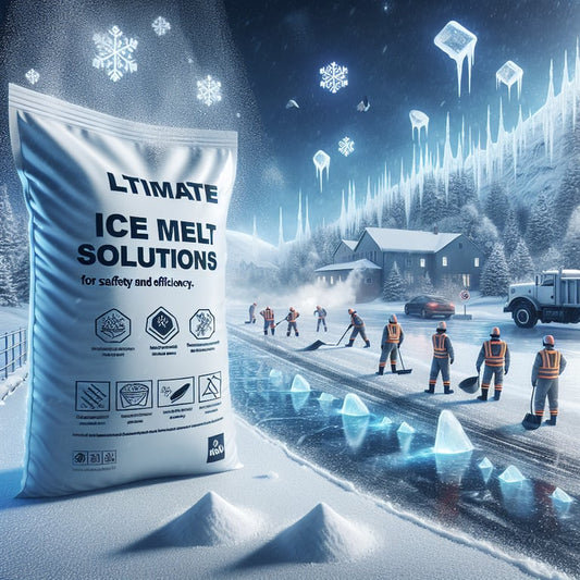 Alt text: "Shoppers selecting premium ice melt products for superior safety and effectiveness in winter at Mayi Salt."